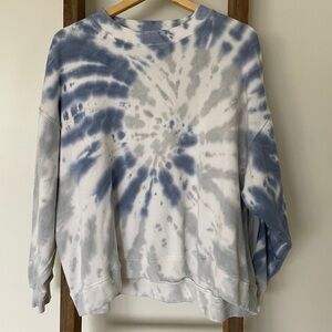 American Eagle Boxy Tie Dye Crewneck Sweatshirt